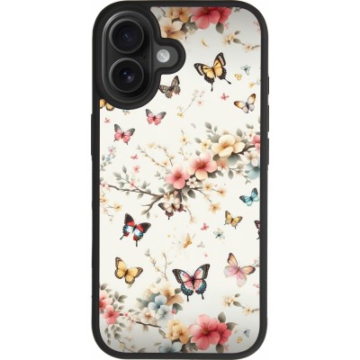 iPhone 17 Case Hülle - Silikon schwarz Frühling 25 Leichte Schmetterlinge