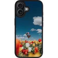 Coque iPhone 17 - Silicone rigide noir Hot air balloon Spring 2026
