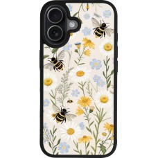 iPhone 17 Case Hülle - Silikon schwarz Pattern bees Spring 2026