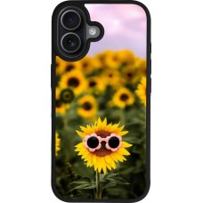 iPhone 17 Case Hülle - Silikon schwarz Sunflower with glasses Spring 2026