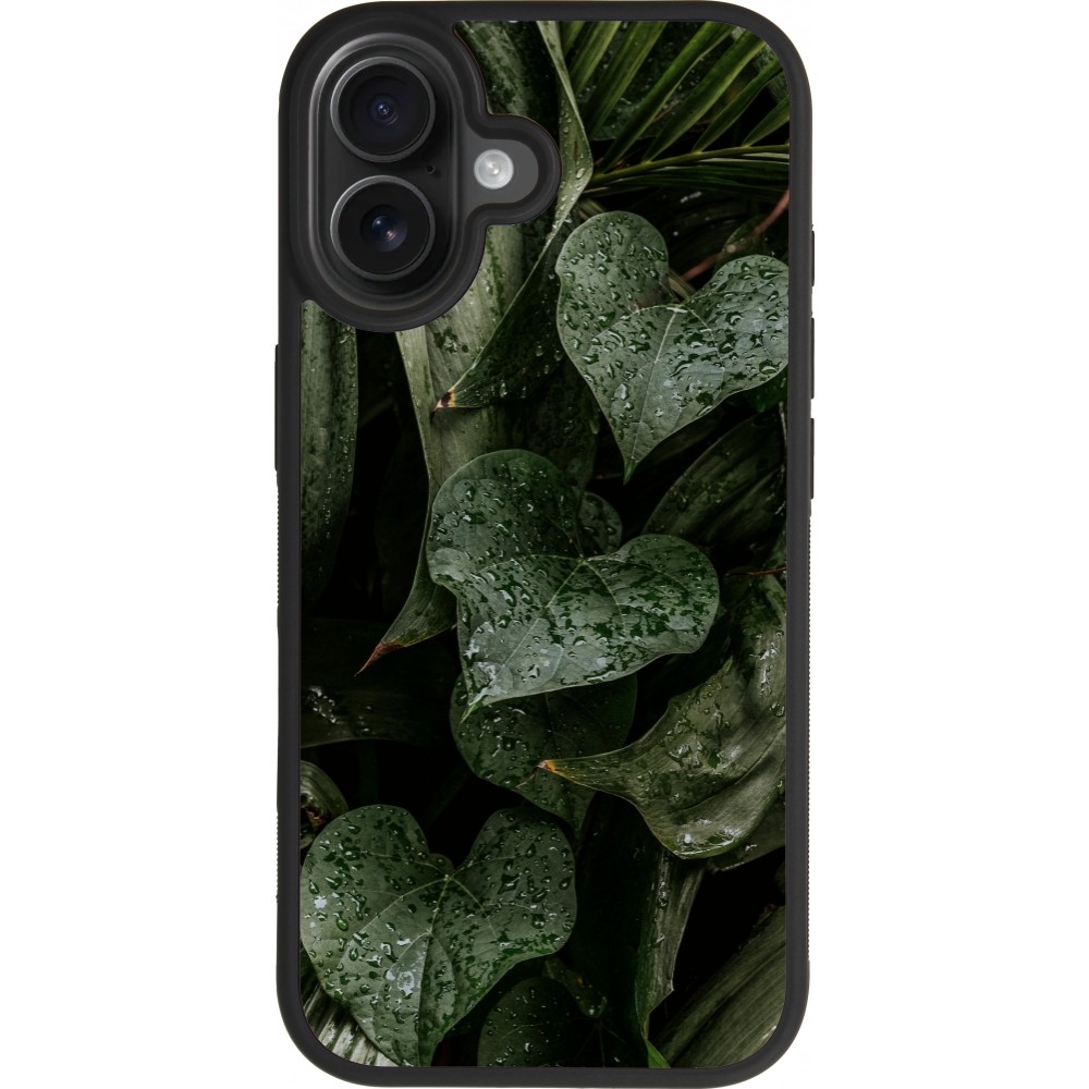 Coque iPhone 17 - Silicone rigide noir Spring 23 fresh plants