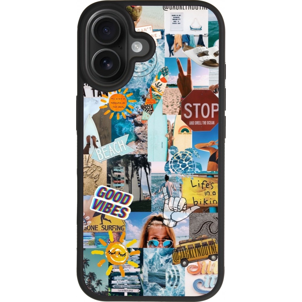 Coque iPhone 17 - Silicone rigide noir Summer 2021 15