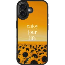 iPhone 17 Case Hülle - Silikon schwarz Summer 2025 Enjoy your life