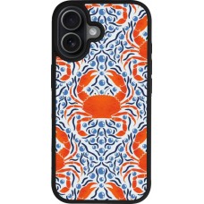 iPhone 17 Case Hülle - Silikon schwarz Crabs and pearls Summer 2026
