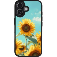 iPhone 17 Case Hülle - Silikon schwarz Sunflowers Summer 2026