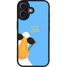 Coque iPhone 17 - Silicone rigide noir Tell me about yourself Summer 2026