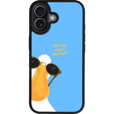 Coque iPhone 17 - Silicone rigide noir Tell me about yourself Summer 2026