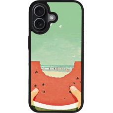 iPhone 17 Case Hülle - Silikon schwarz Views through a watermelon Summer 2026