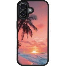 iPhone 17 Case Hülle - Silikon schwarz Watch more sunsets Summer 2026