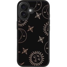 iPhone 17 Case Hülle - Silikon schwarz Suns and Moons