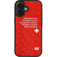 iPhone 17 Case Hülle - Silikon schwarz Swiss Passport