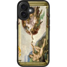 iPhone 17 Case Hülle - Silikon schwarz Kunstbild - Die Erschaffung Adams - Michelangelo
