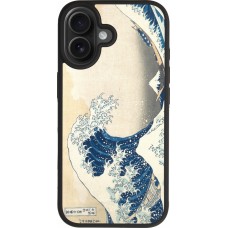 Coque iPhone 17 - Silicone rigide noir Tableau art - La Grande Vague de Kanagawa - Hokusai