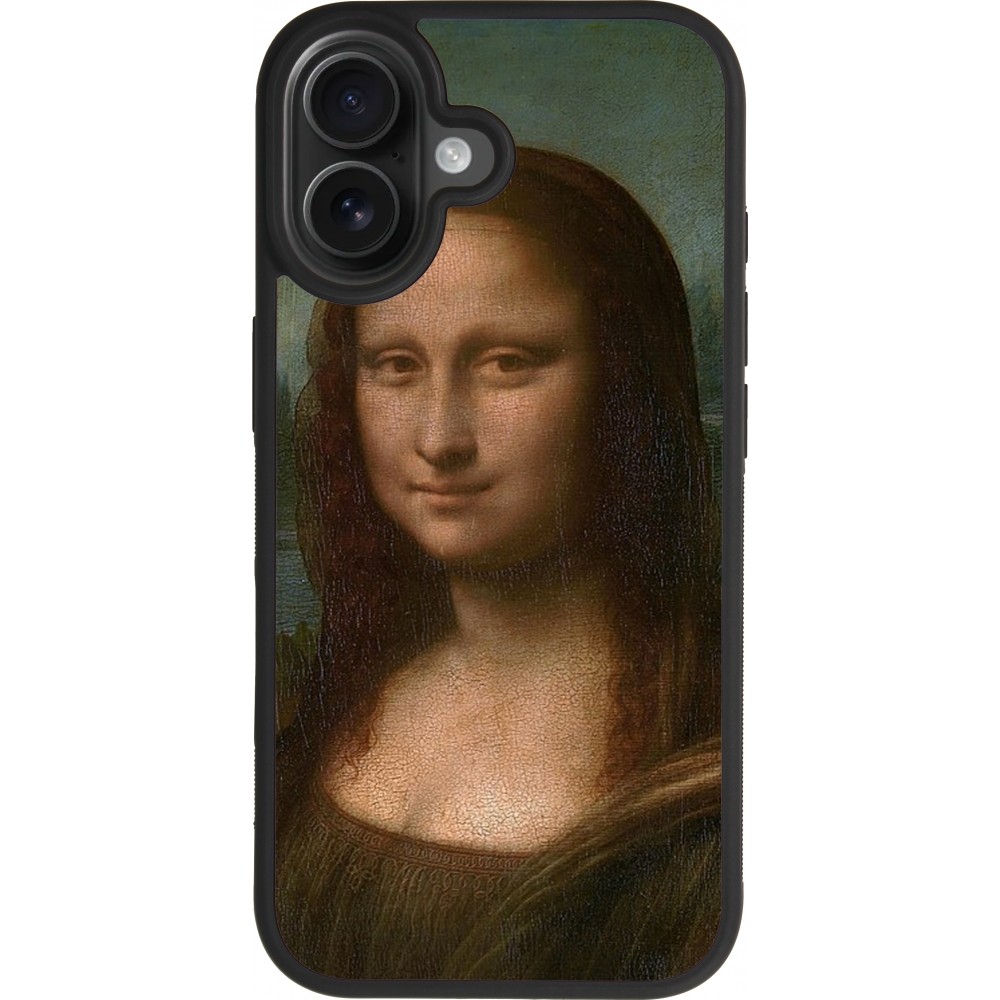iPhone 17 Case Hülle - Silikon schwarz Kunstbild - Mona Lisa - Leonardo de Vinci