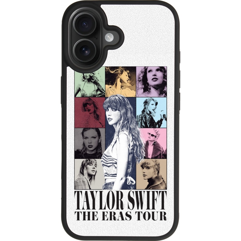 Coque iPhone 17 - Silicone rigide noir Taylor Swift The Eras Tour