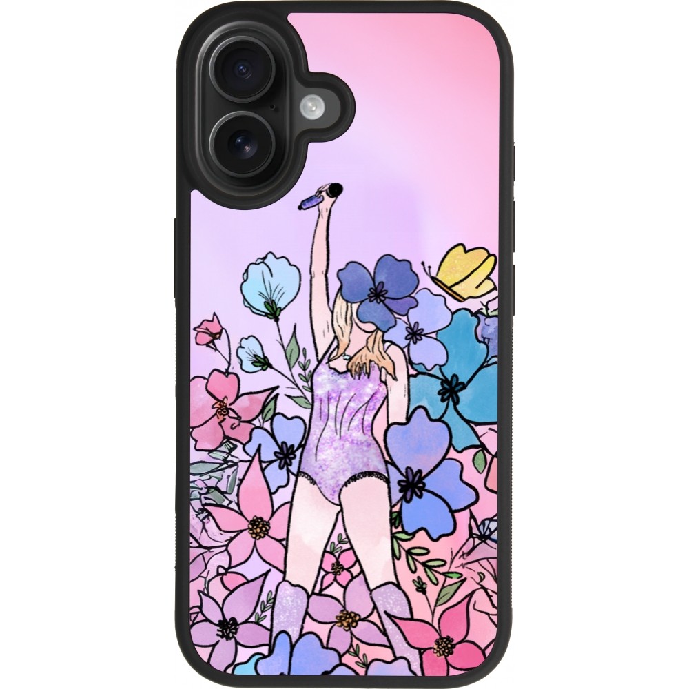 iPhone 17 Case Hülle - Silikon schwarz Taylor Swift Sketch - Pink