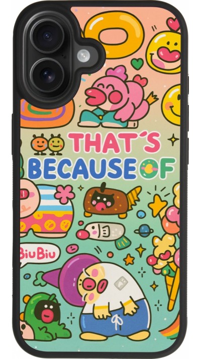 Coque iPhone 17 - Silicone rigide noir Thats beacause of
