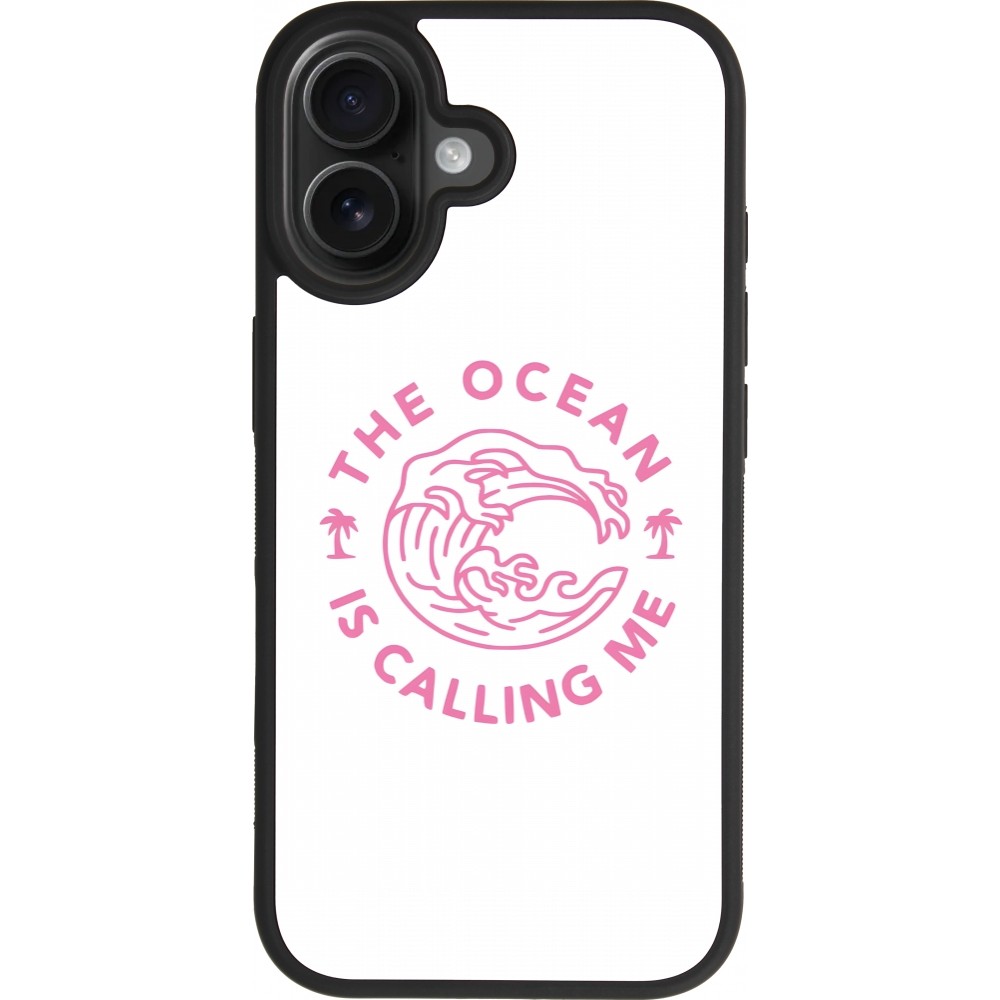 iPhone 17 Case Hülle - Silikon schwarz The Ocean is calling me