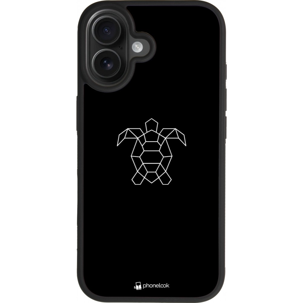 iPhone 17 Case Hülle - Silikon schwarz Turtles lines on black