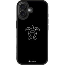 iPhone 17 Case Hülle - Silikon schwarz Turtles lines on black