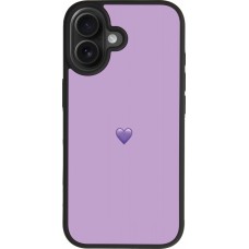 iPhone 17 Case Hülle - Silikon schwarz Valentine 2023 purpule single heart