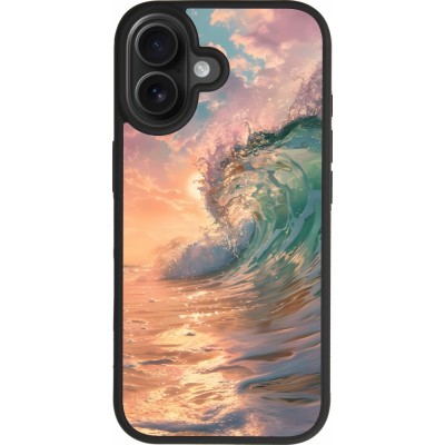 iPhone 17 Case Hülle - Silikon schwarz Wave Sunset