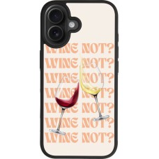 iPhone 17 Case Hülle - Silikon schwarz Wine not