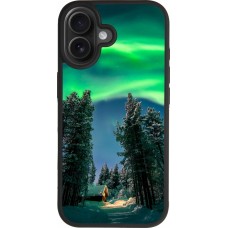 iPhone 17 Case Hülle - Silikon schwarz Winter 22 Northern Lights