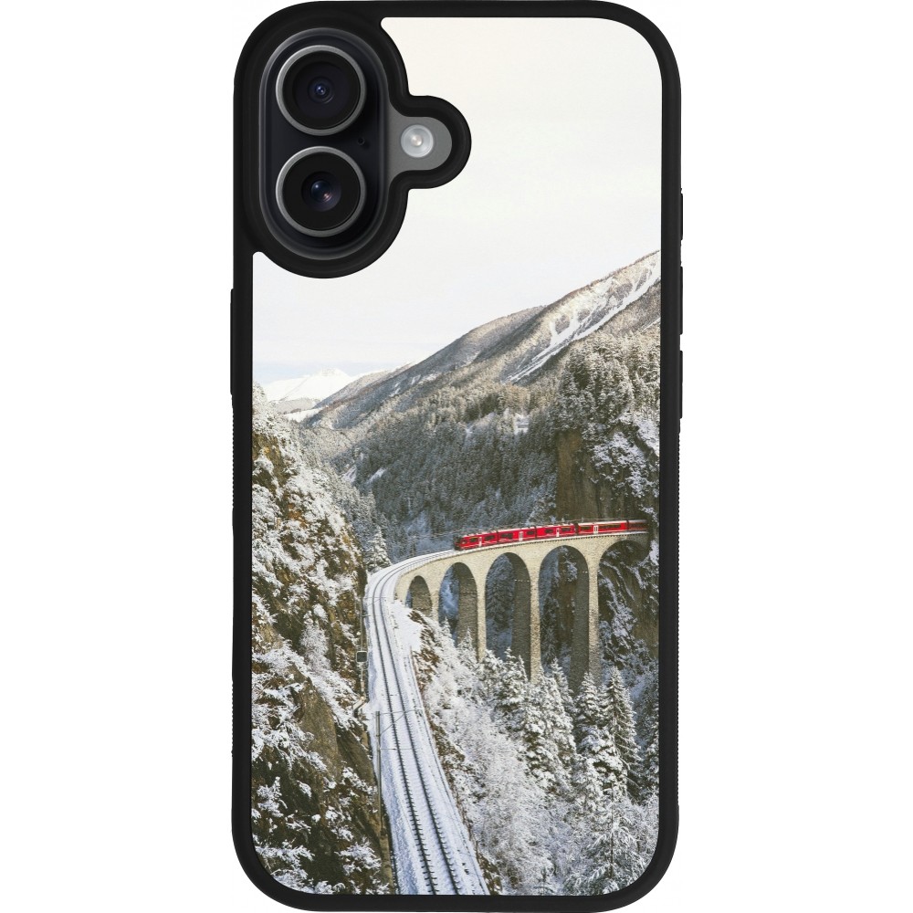 iPhone 17 Case Hülle - Silikon schwarz Winter 25 Winter polar express