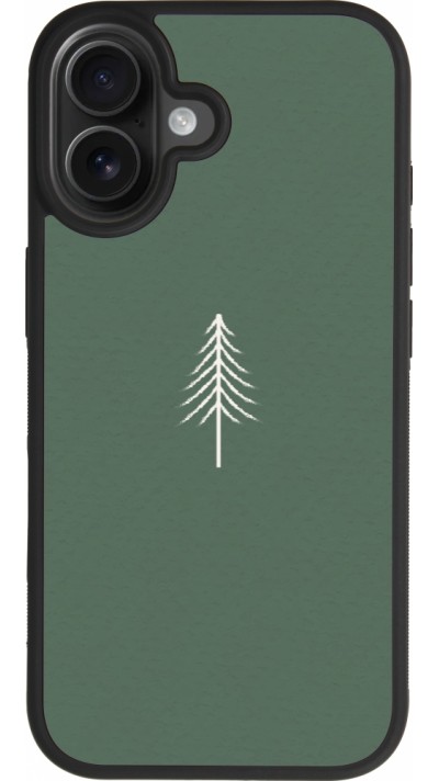 Coque iPhone 17 - Silicone rigide noir Christmas 22 minimalist tree
