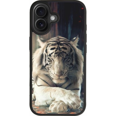 iPhone 17 Case Hülle - Silikon schwarz Zen Tiger