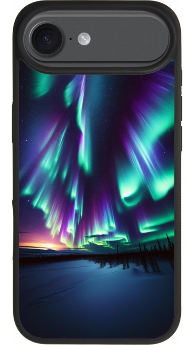 iPhone Air Case Hülle - Silikon schwarz Funkelndes Nordlicht