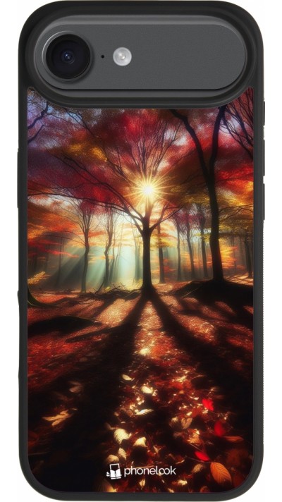 iPhone Air Case Hülle - Silikon schwarz Herbstlicher goldener Glanz