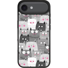 iPhone Air Case Hülle - Silikon schwarz Katzenschwärme