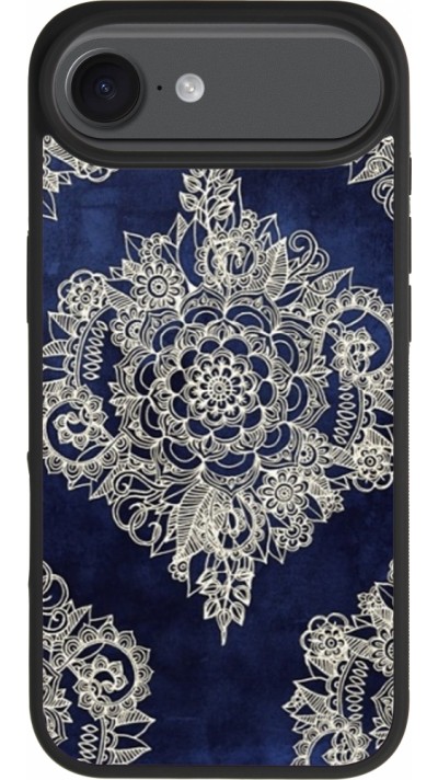 iPhone Air Case Hülle - Silikon schwarz Cream Flower Moroccan