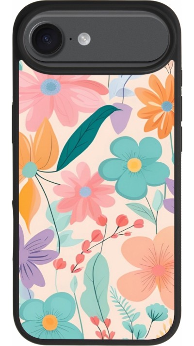 iPhone Air Case Hülle - Silikon schwarz Easter 2024 spring flowers