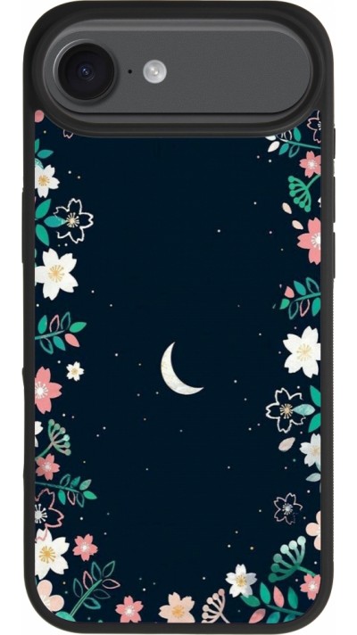 iPhone Air Case Hülle - Silikon schwarz Flowers space