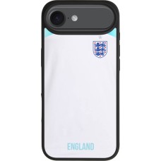 Coque iPhone Air - Silicone rigide noir Maillot de football Angleterre 2022 personnalisable