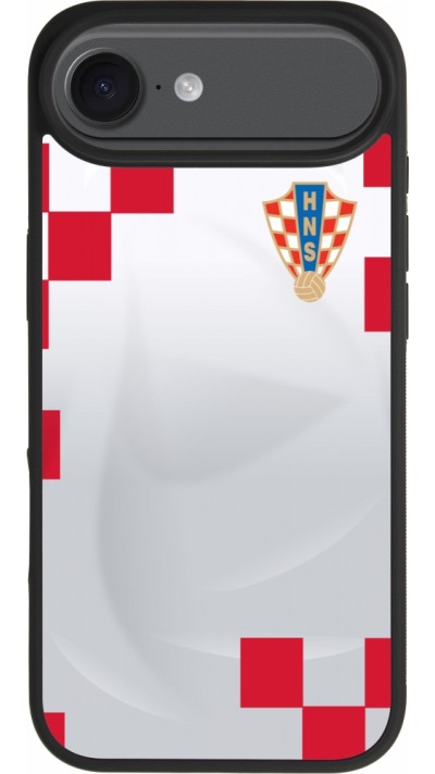 iPhone Air Case Hülle - Silikon schwarz Kroatien 2022 personalisierbares Fussballtrikot