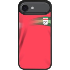 Coque iPhone Air - Silicone rigide noir Maillot de football Iran 2022 personnalisable