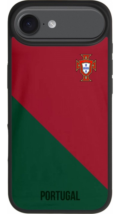 iPhone Air Case Hülle - Silikon schwarz Fussballtrikot Portugal2022