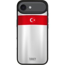Coque iPhone Air - Silicone rigide noir Maillot de football Turquie personnalisable