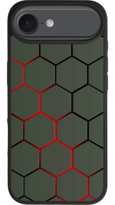 iPhone Air Case Hülle - Silikon schwarz Geometric Line red