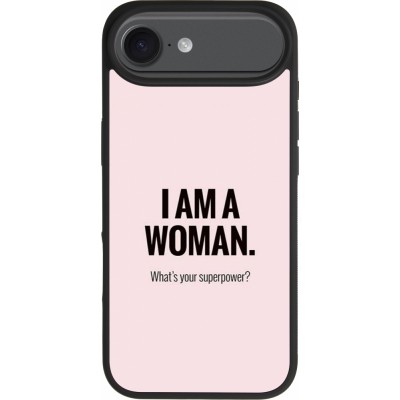 iPhone Air Case Hülle - Silikon schwarz I am a woman