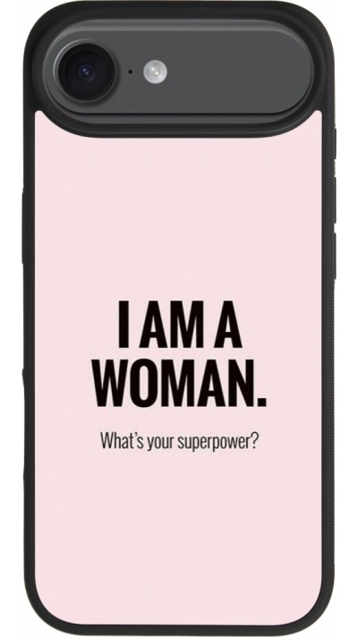 iPhone Air Case Hülle - Silikon schwarz I am a woman