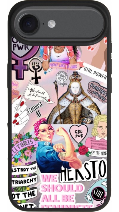 iPhone Air Case Hülle - Silikon schwarz Girl Power Collage