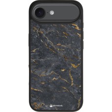 iPhone Air Case Hülle - Silikon schwarz Grey Gold Marble