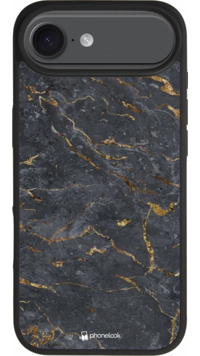 iPhone Air Case Hülle - Silikon schwarz Grey Gold Marble