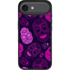 iPhone Air Case Hülle - Silikon schwarz Halloween 2023 pink skulls