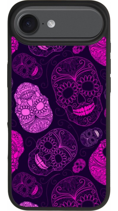 iPhone Air Case Hülle - Silikon schwarz Halloween 2023 pink skulls